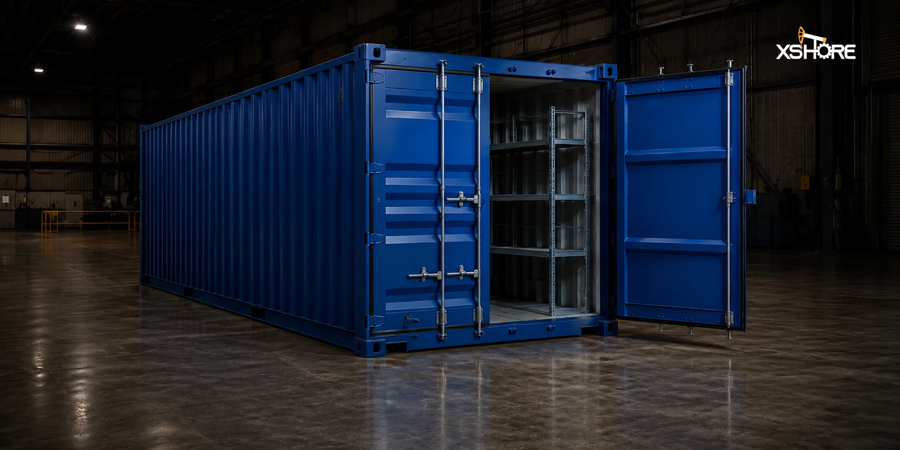DNV 2.7-1 offshore container with fitted shelving for UAE industrial projects